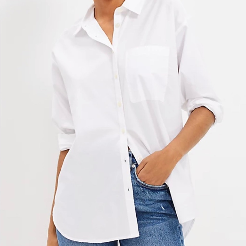 Brand New Never Worn White Oversized Buttondown Shirt